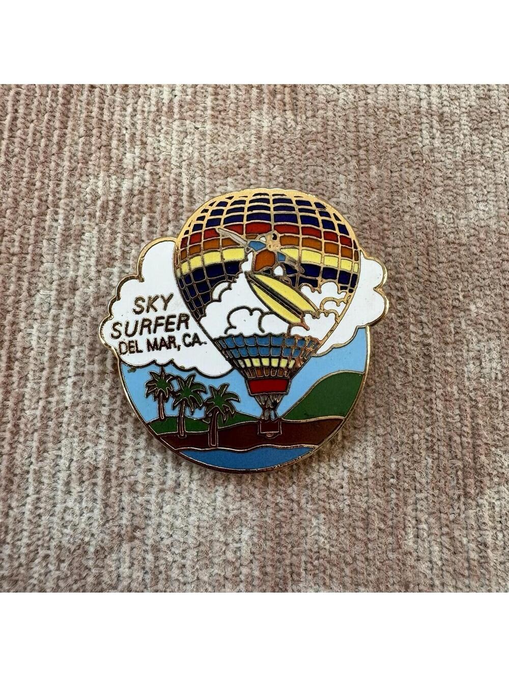Sky Surfer Del Mar California Lapel Pin
